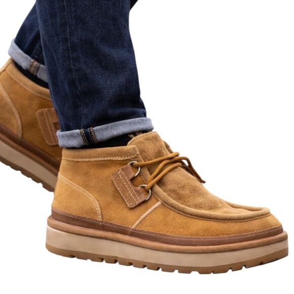 UGG Hayden Moc Chukka Boots‎ Mens 11 Chestnut Suede Shearling Lined Warm 1158276 main image 10